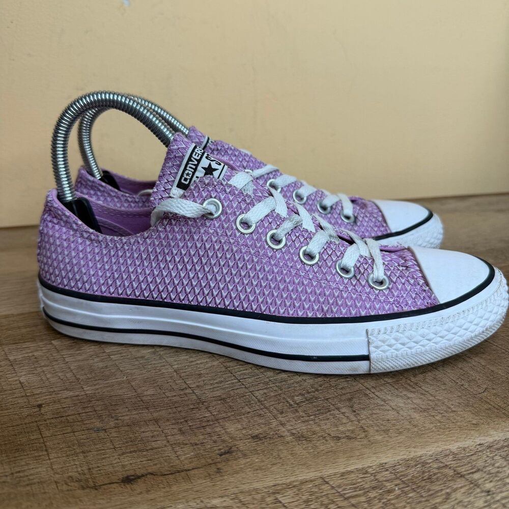Converse Chuck Taylor All Star Low Top Sneaker Purple Snakeskin Print Women Sz 7 - Picture 4 of 7